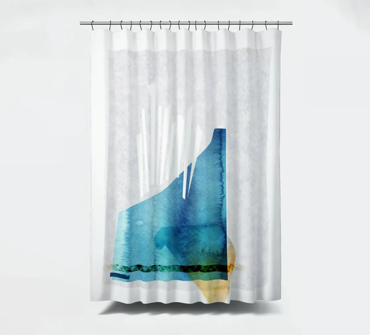 abstract watercolor shower curtain by vintageshop