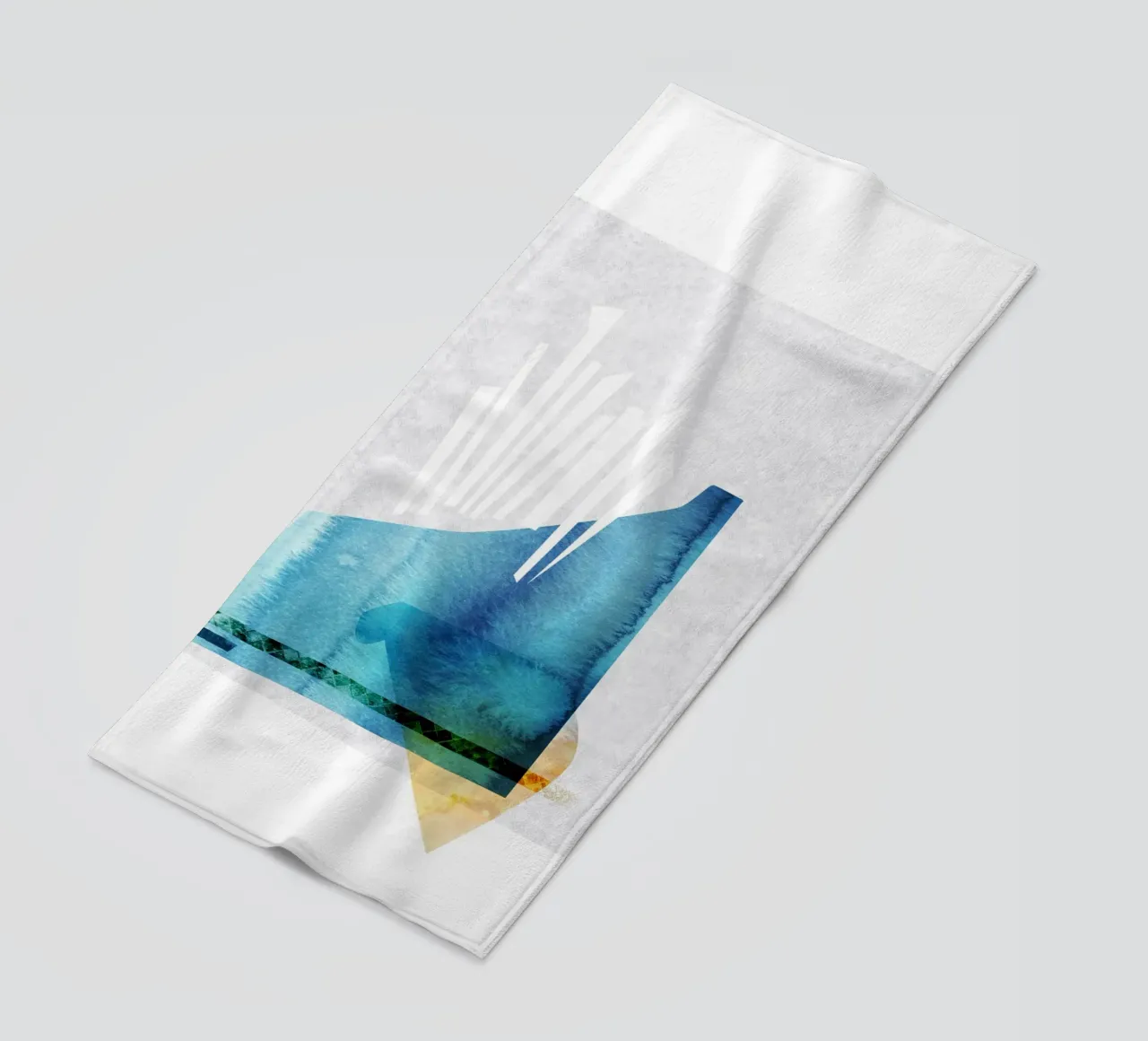 abstract watercolor telo mare da vintageshop