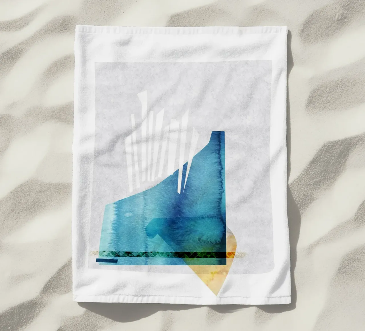 abstract watercolor telo mare da vintageshop