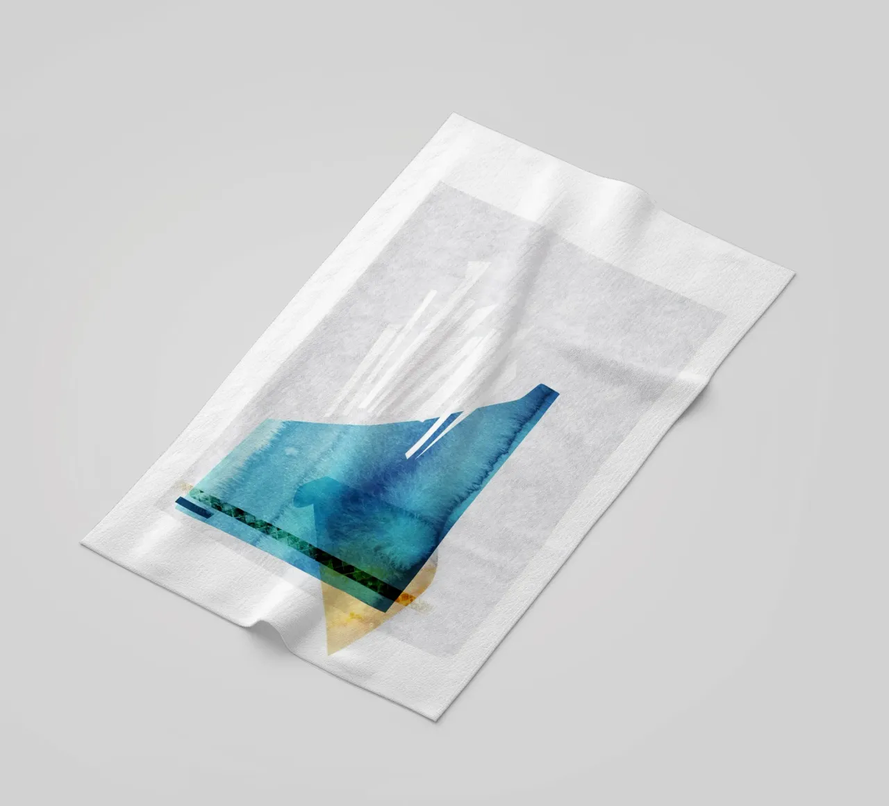 abstract watercolor telo mare da vintageshop