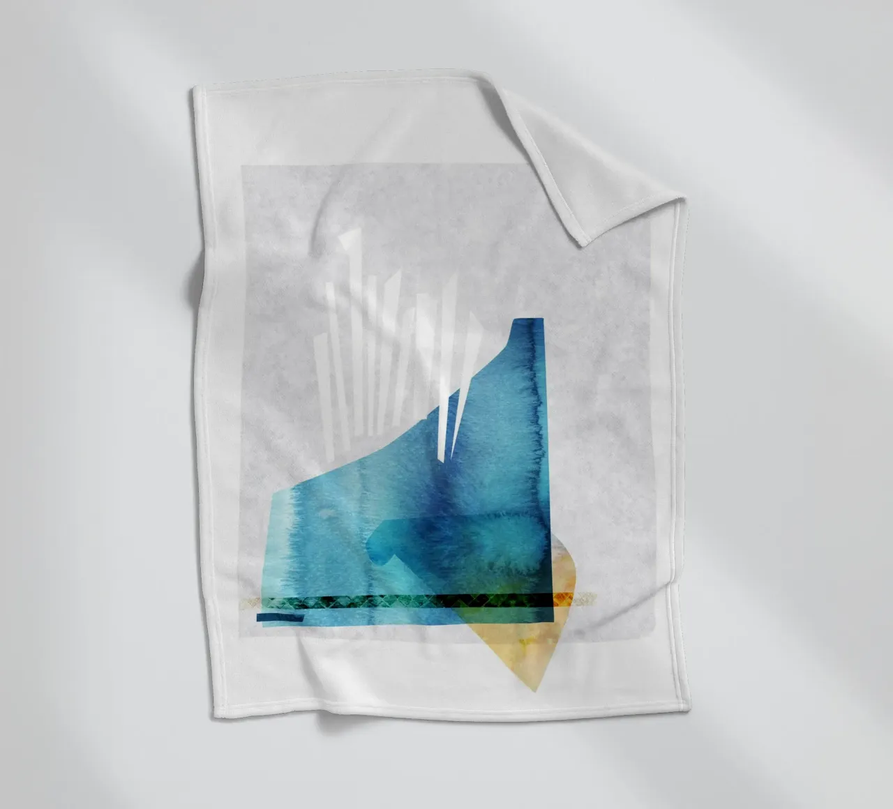 abstract watercolor coperta in pile da vintageshop