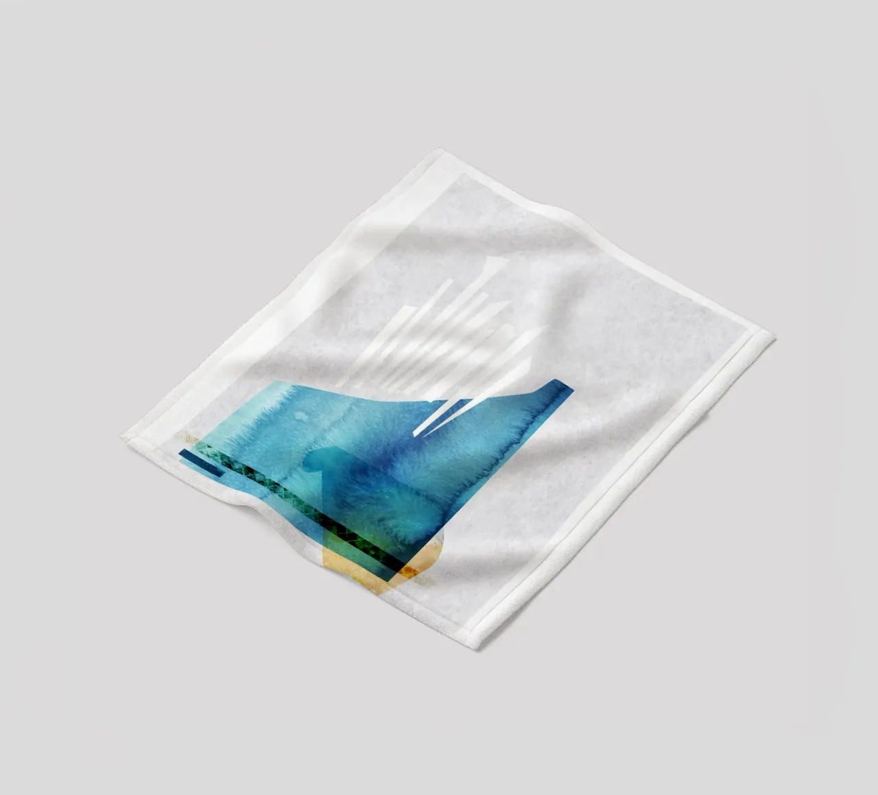 abstract watercolor coperta in pile da vintageshop