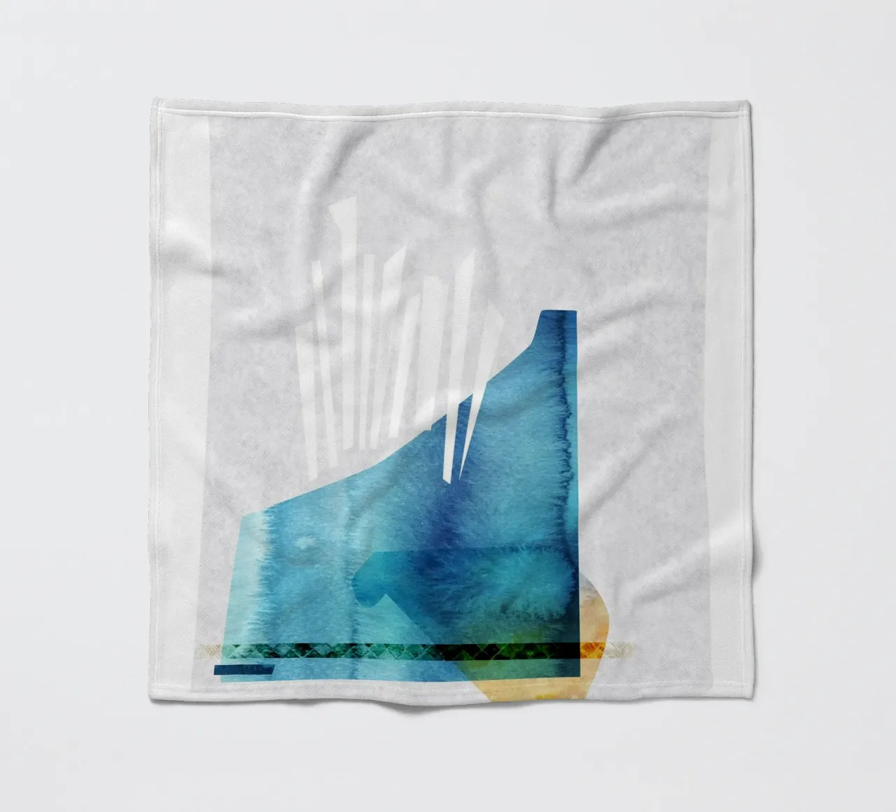 abstract watercolor coperta in pile da vintageshop