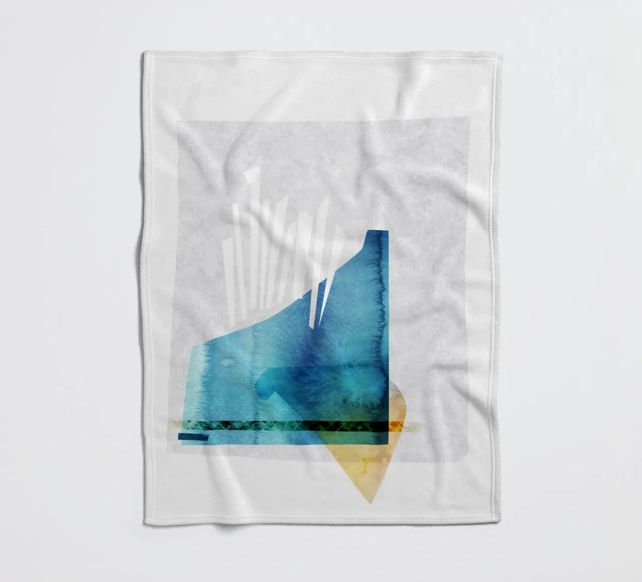 abstract watercolor coperta in pile da vintageshop