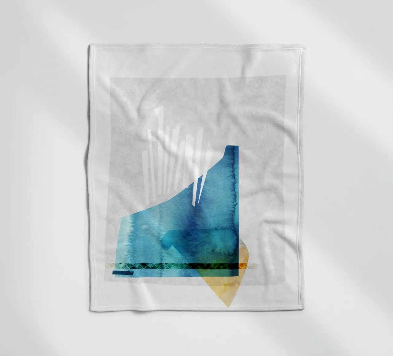 abstract watercolor coperta in pile da vintageshop