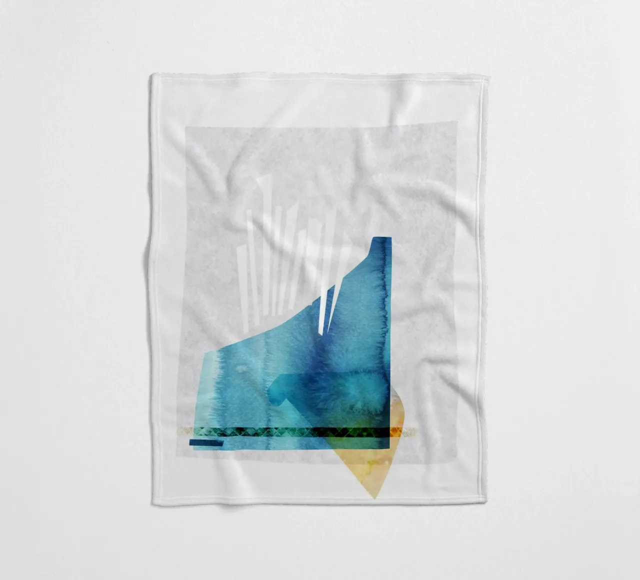 abstract watercolor coperta in pile da vintageshop