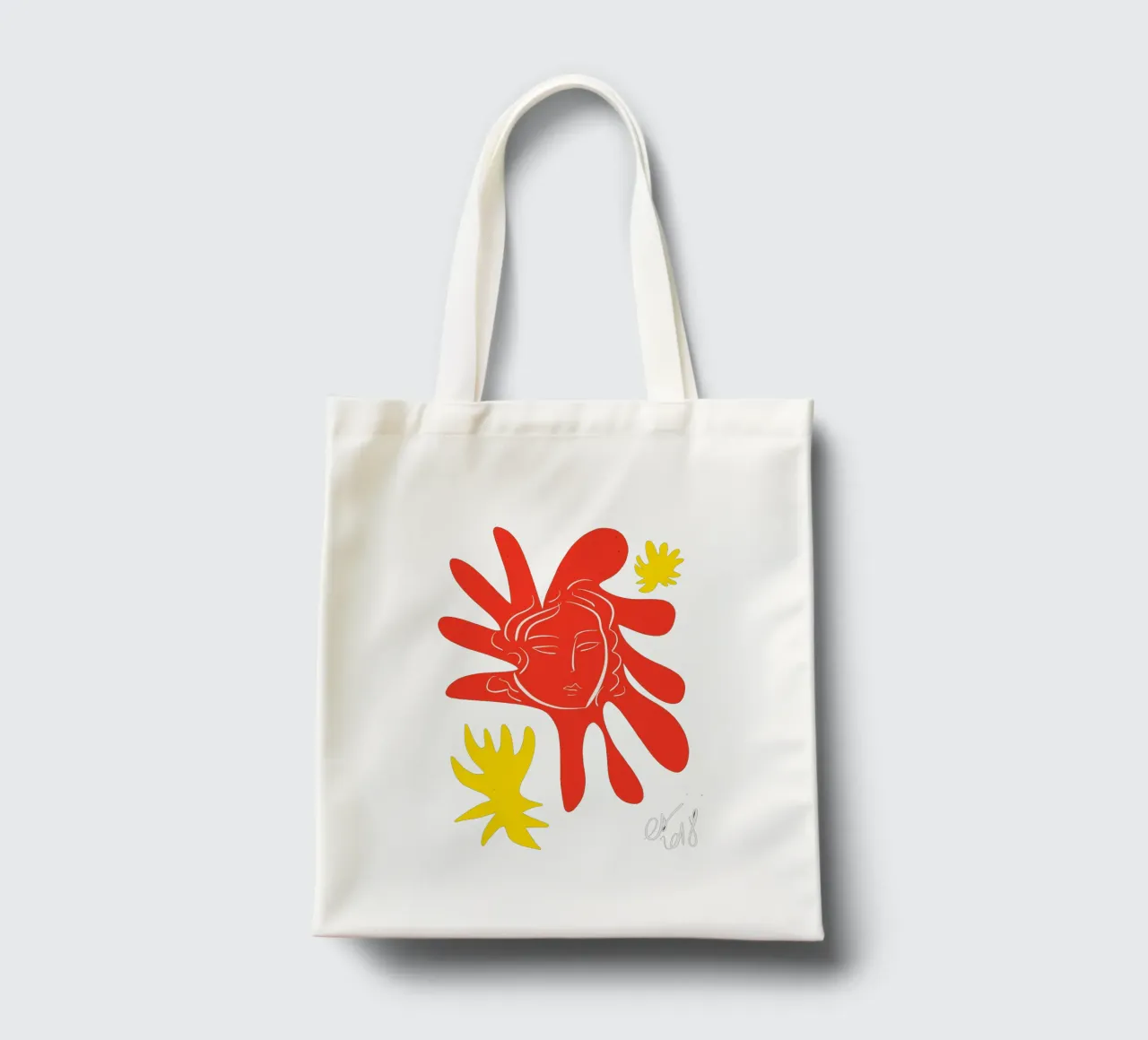 Visage Éclatant Formes Abstraites et Fleurs Découpées tote bag de Abstract and Patterns