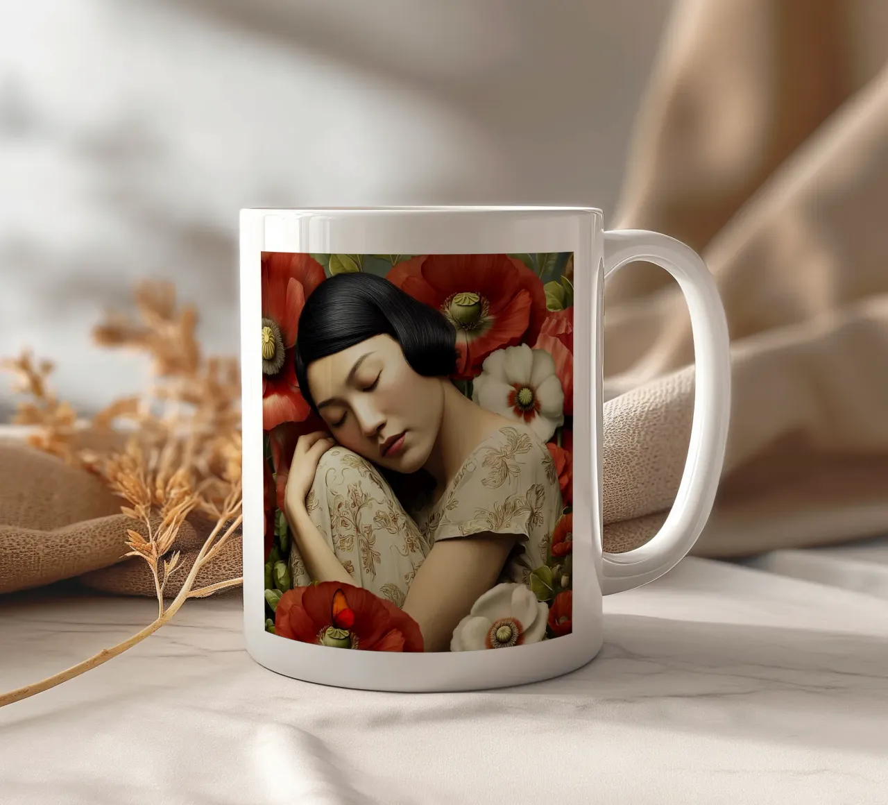 Four of Cups tazza in ceramica da christephania