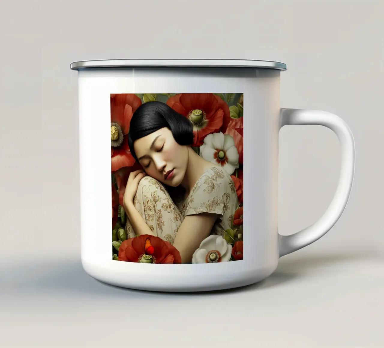 Four of Cups tazza in smalto da christephania