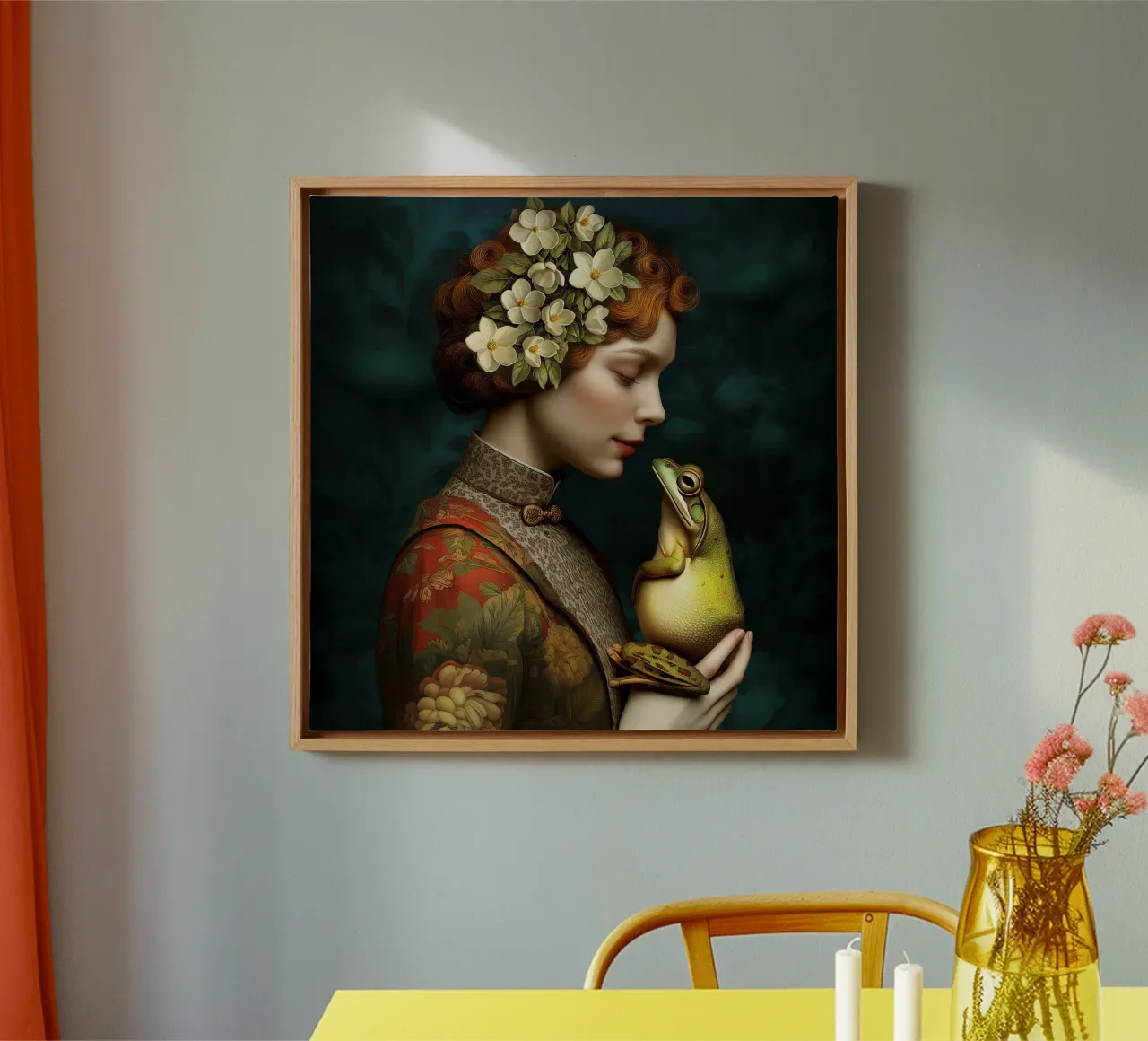 Nine of Cups canvas with Floater frame by christephania