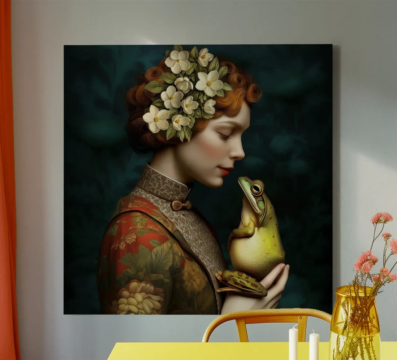 Nine of Cups canvas with Floater frame by christephania