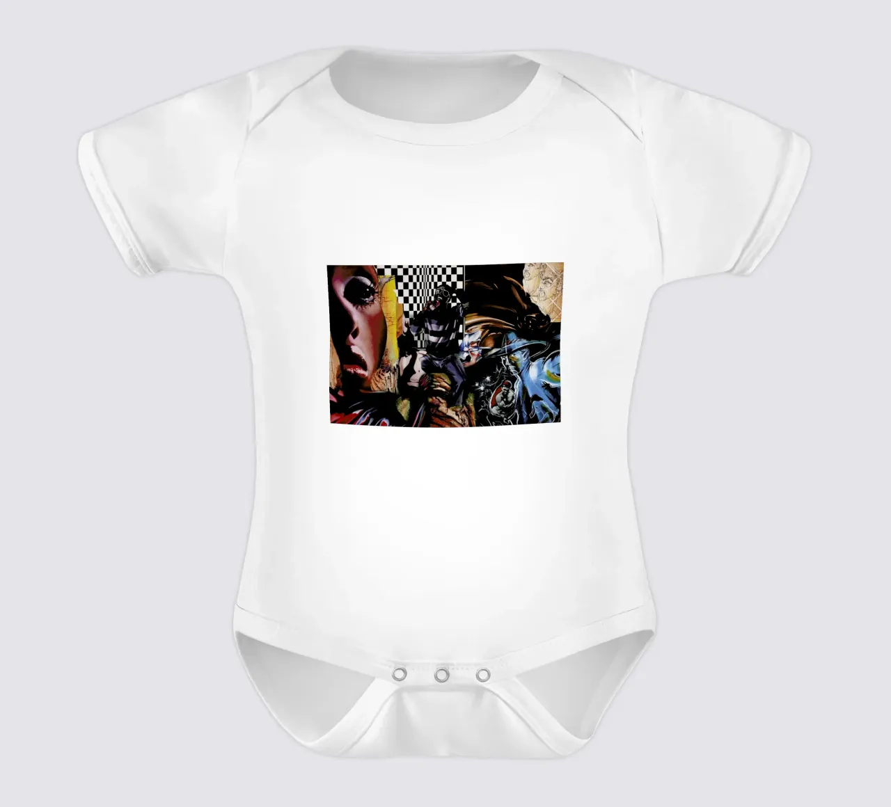 Black Is Beautiful, 1976 short-sleeve baby romper by Gothans Papierwelten