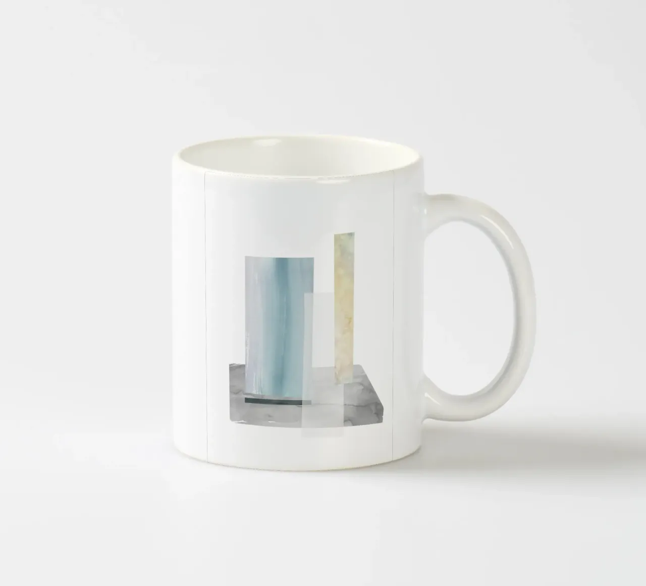 abstract geometric watercolor tazza in ceramica da vintageshop