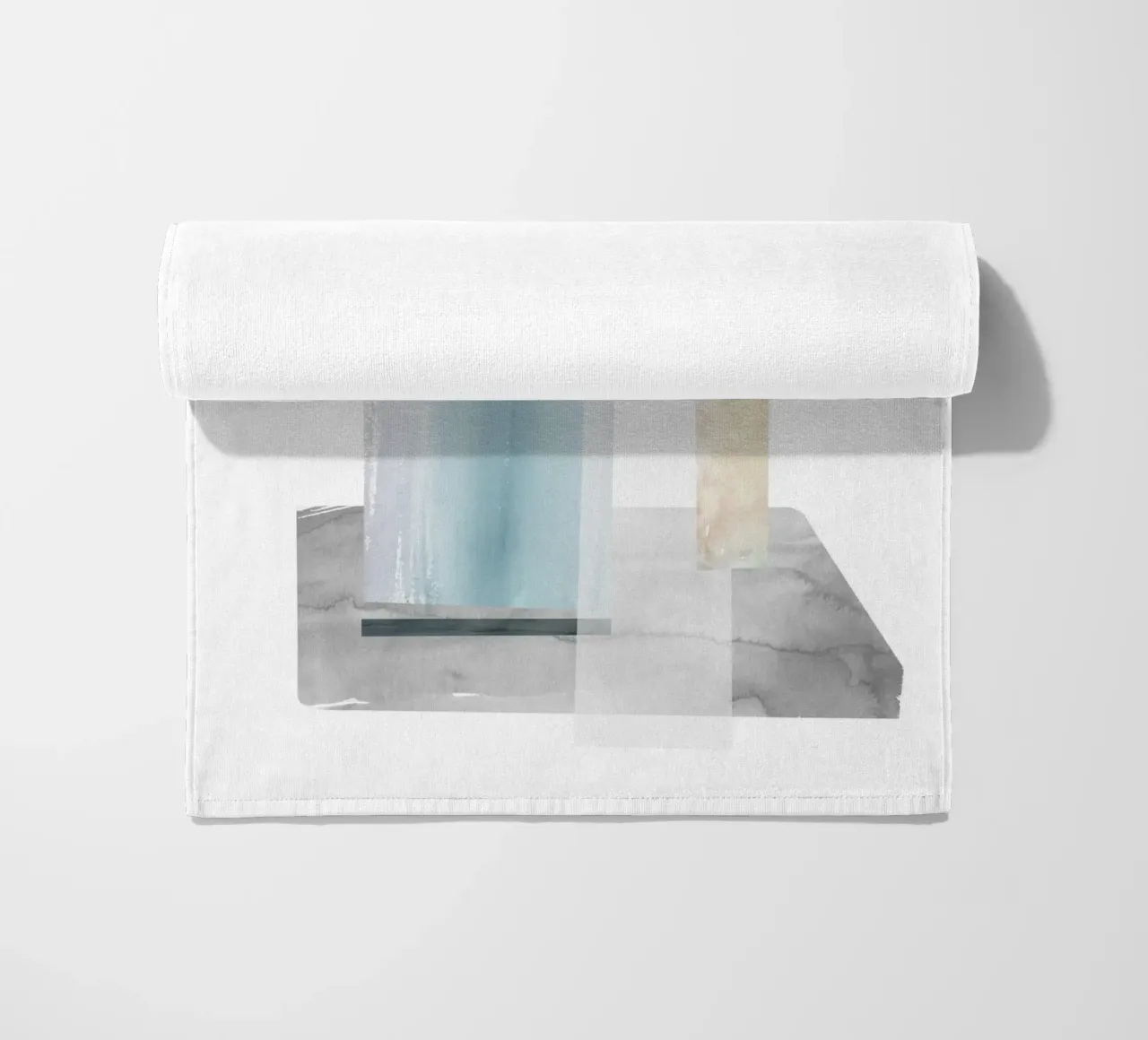 abstract geometric watercolor telo mare da vintageshop