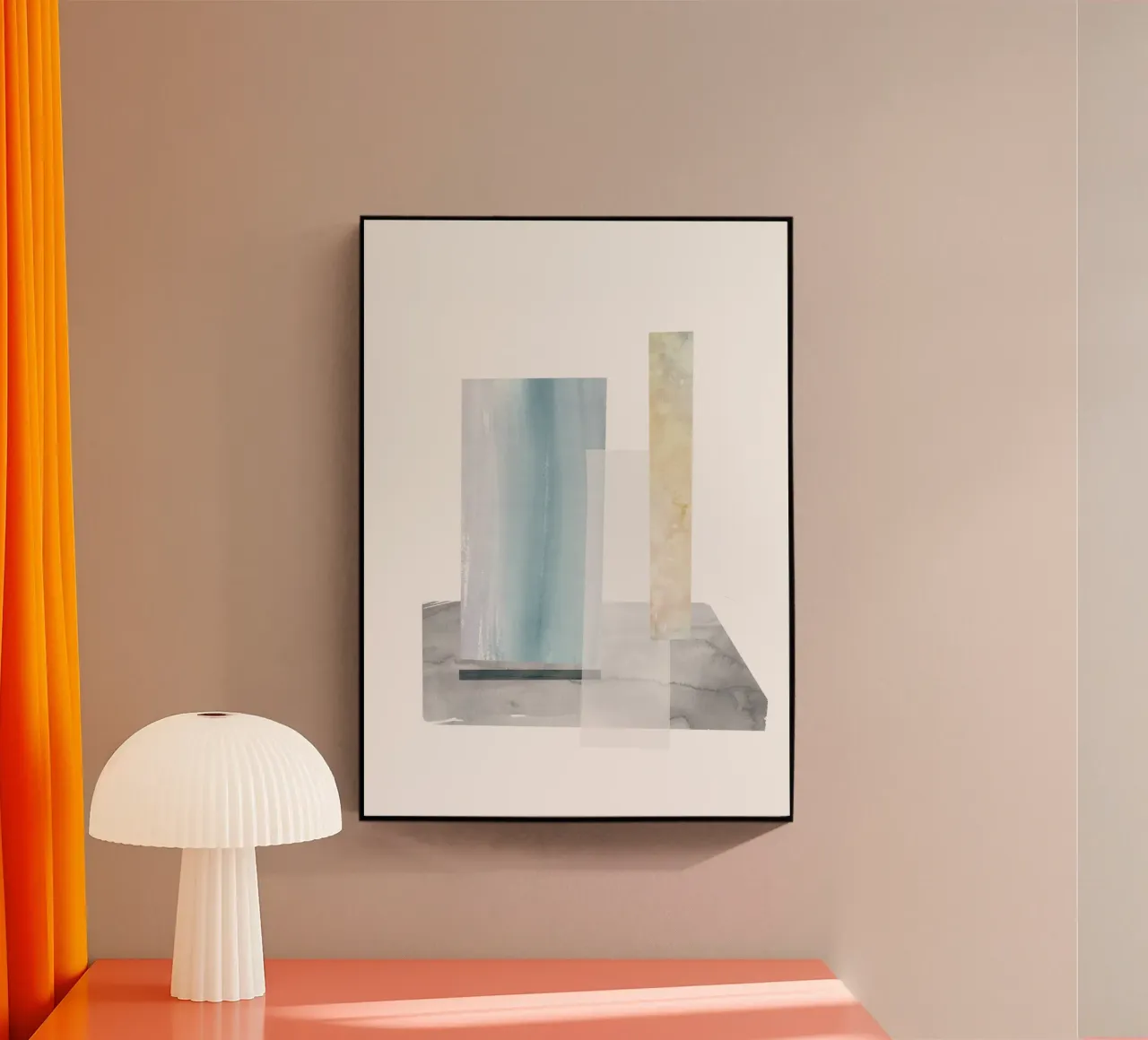 abstract geometric watercolor plexiglass da vintageshop