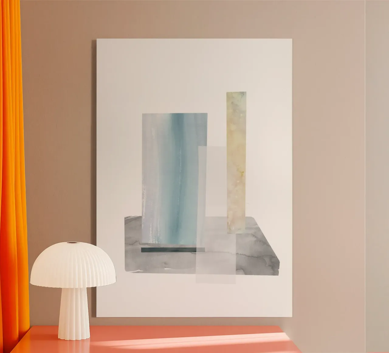abstract geometric watercolor plexiglass da vintageshop