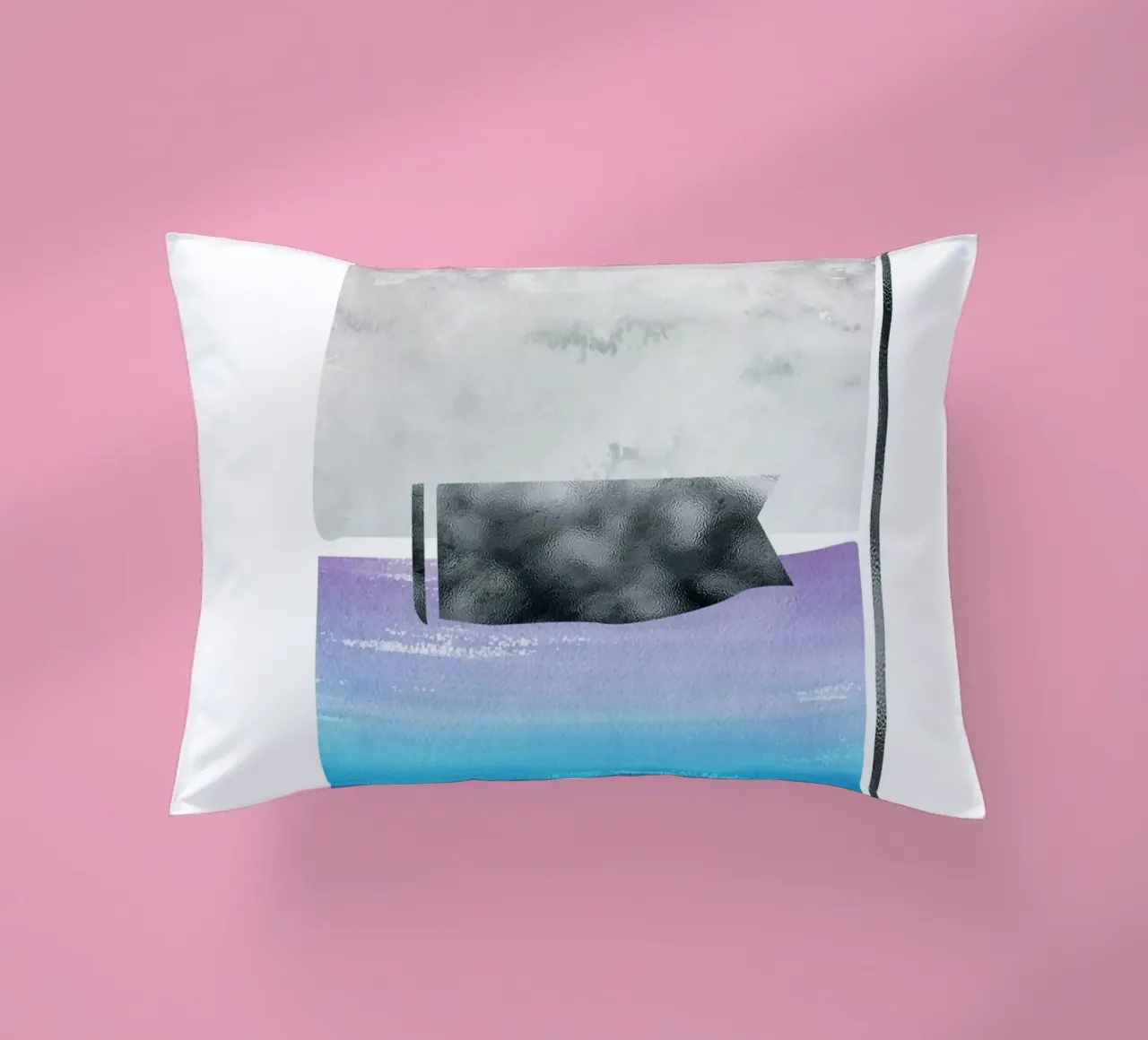 abstract square watercolor cuscino da vintageshop