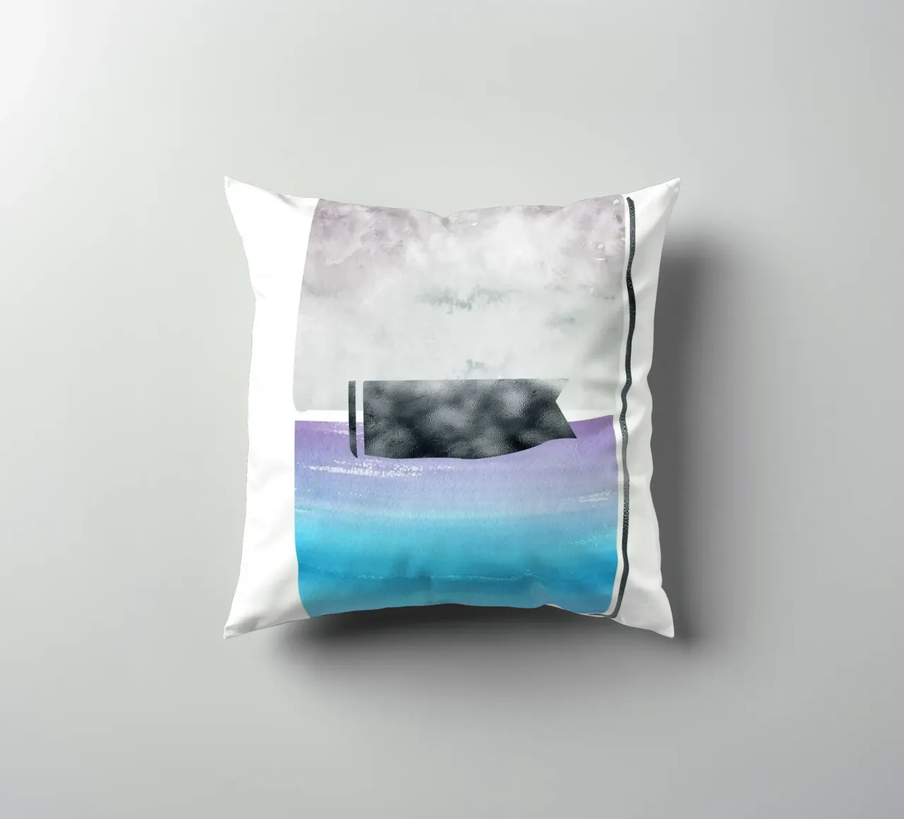 abstract square watercolor cuscino da vintageshop