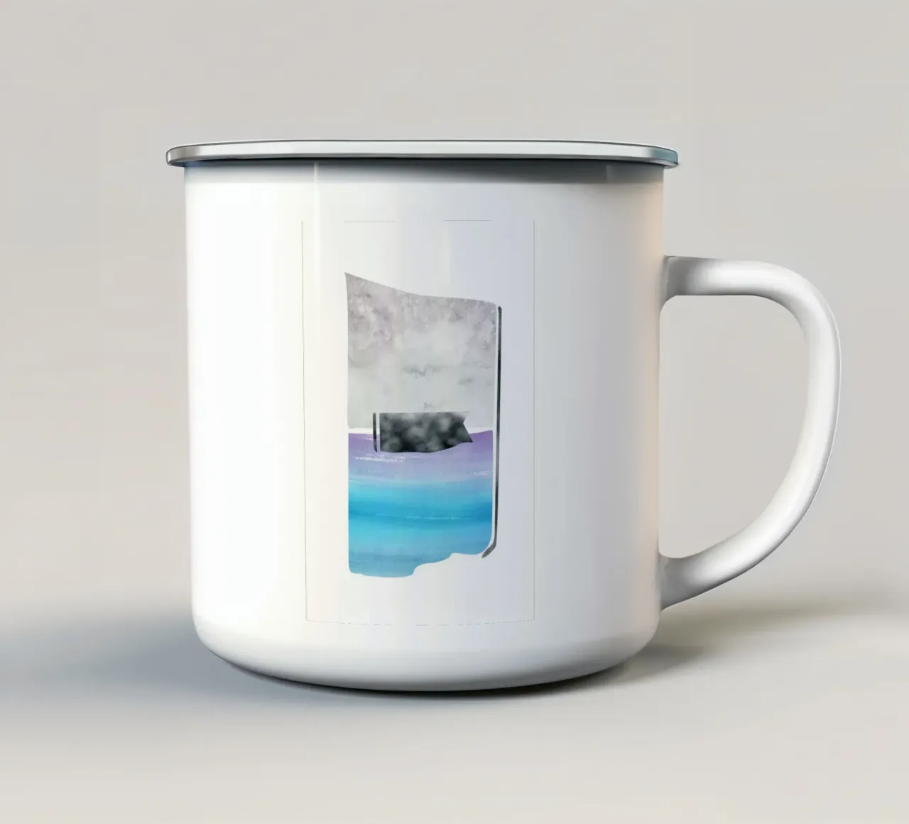 abstract square watercolor tazza in smalto da vintageshop