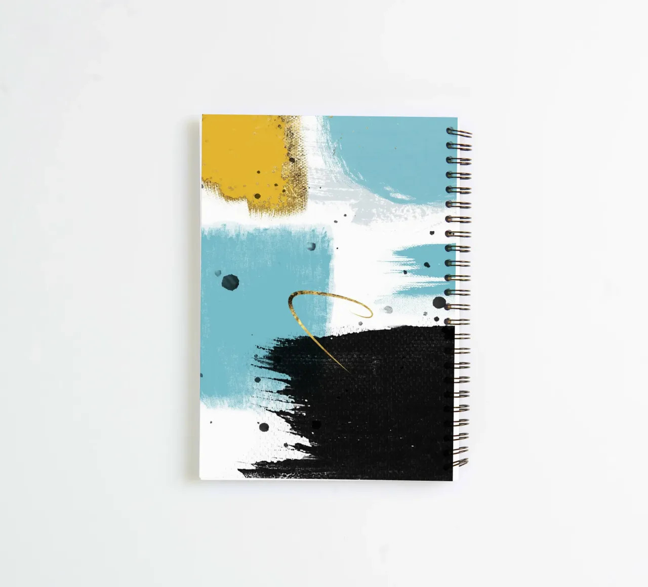 abstract brushstrokes colors 2 carnet à spirale de vintageshop