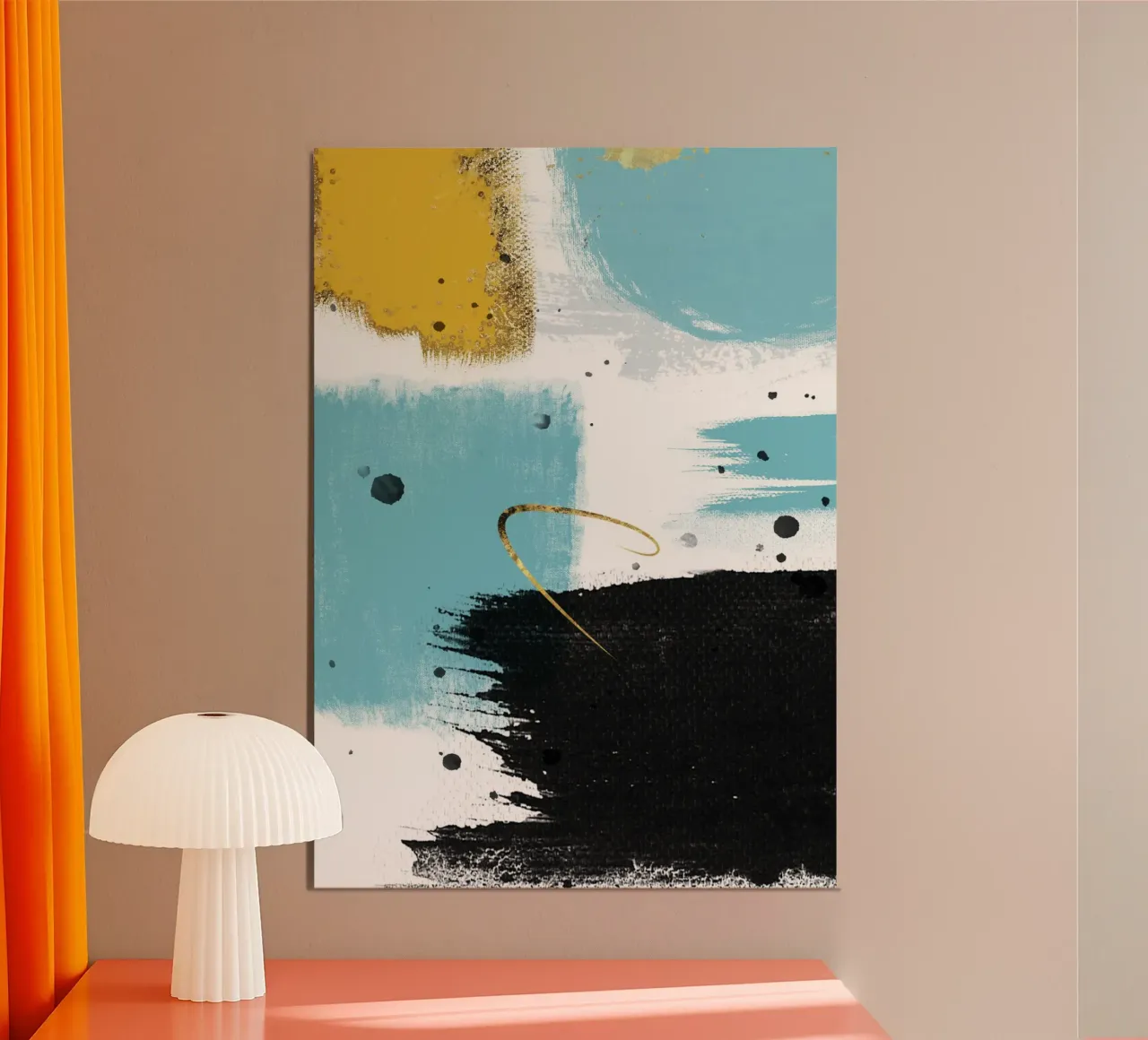 abstract brushstrokes colors 2 alluminio dibond da vintageshop