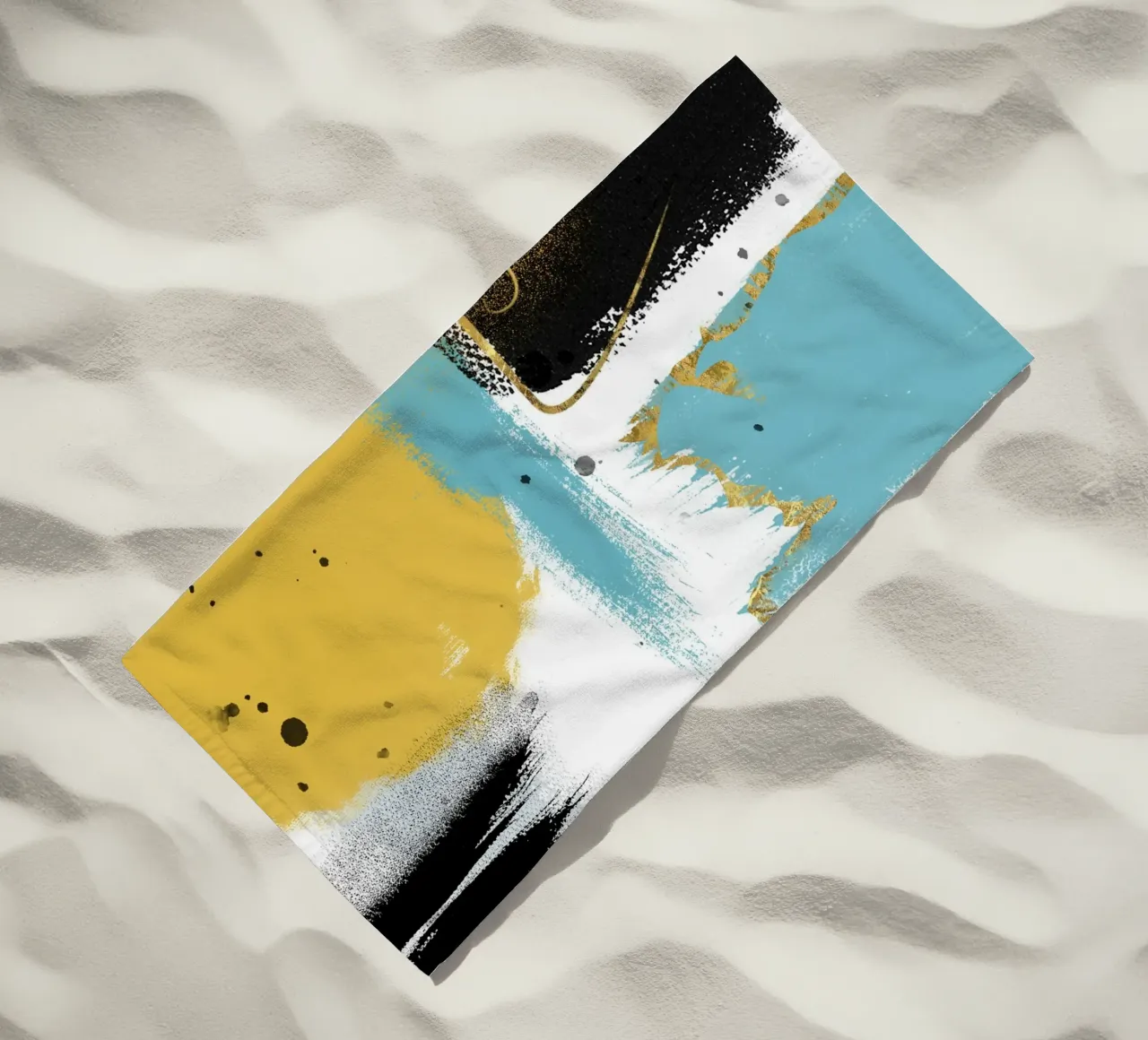 abstract brushstrokes colors 3 telo mare da vintageshop