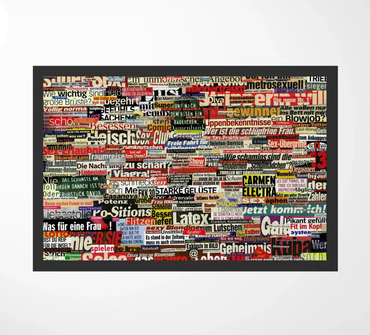 Headlines, 2005 deurmat van Gothans Papierwelten