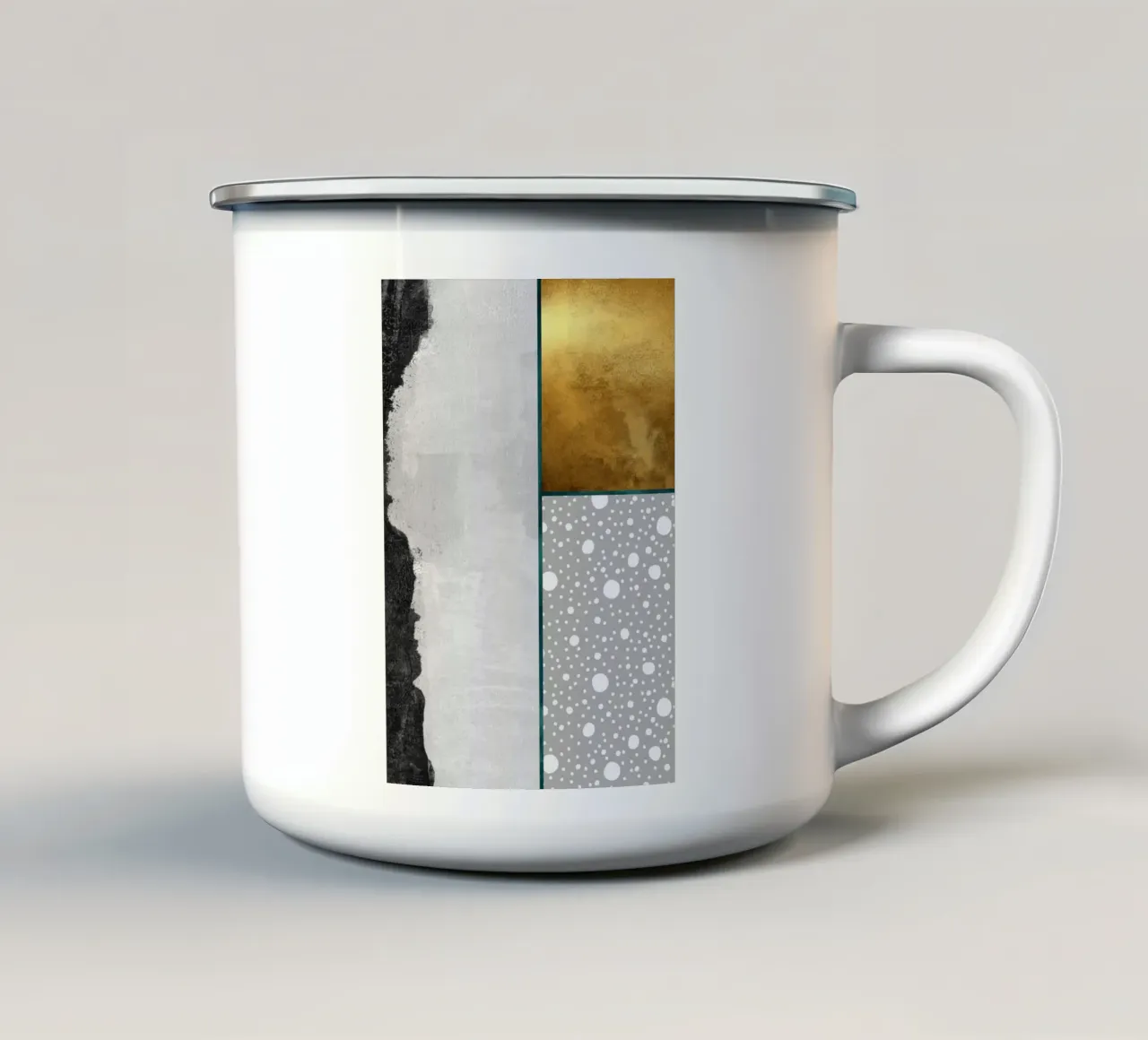 abstract geometric pop tazza in smalto da vintageshop