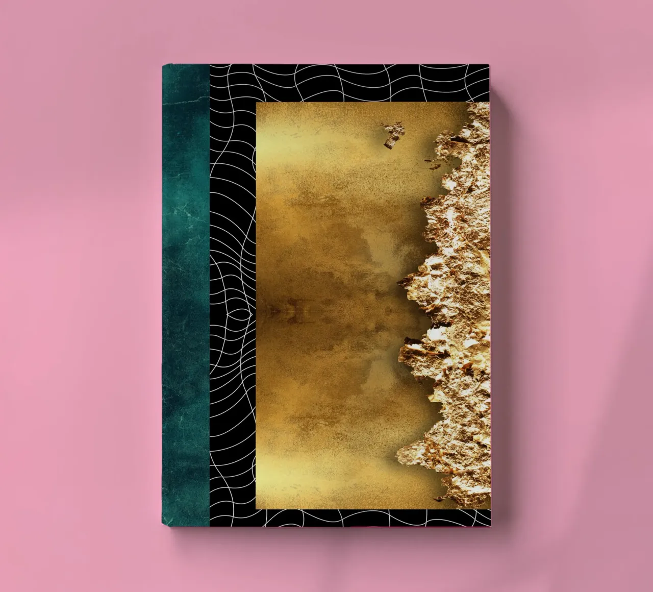 abstract geometric white lines notebook by vintageshop