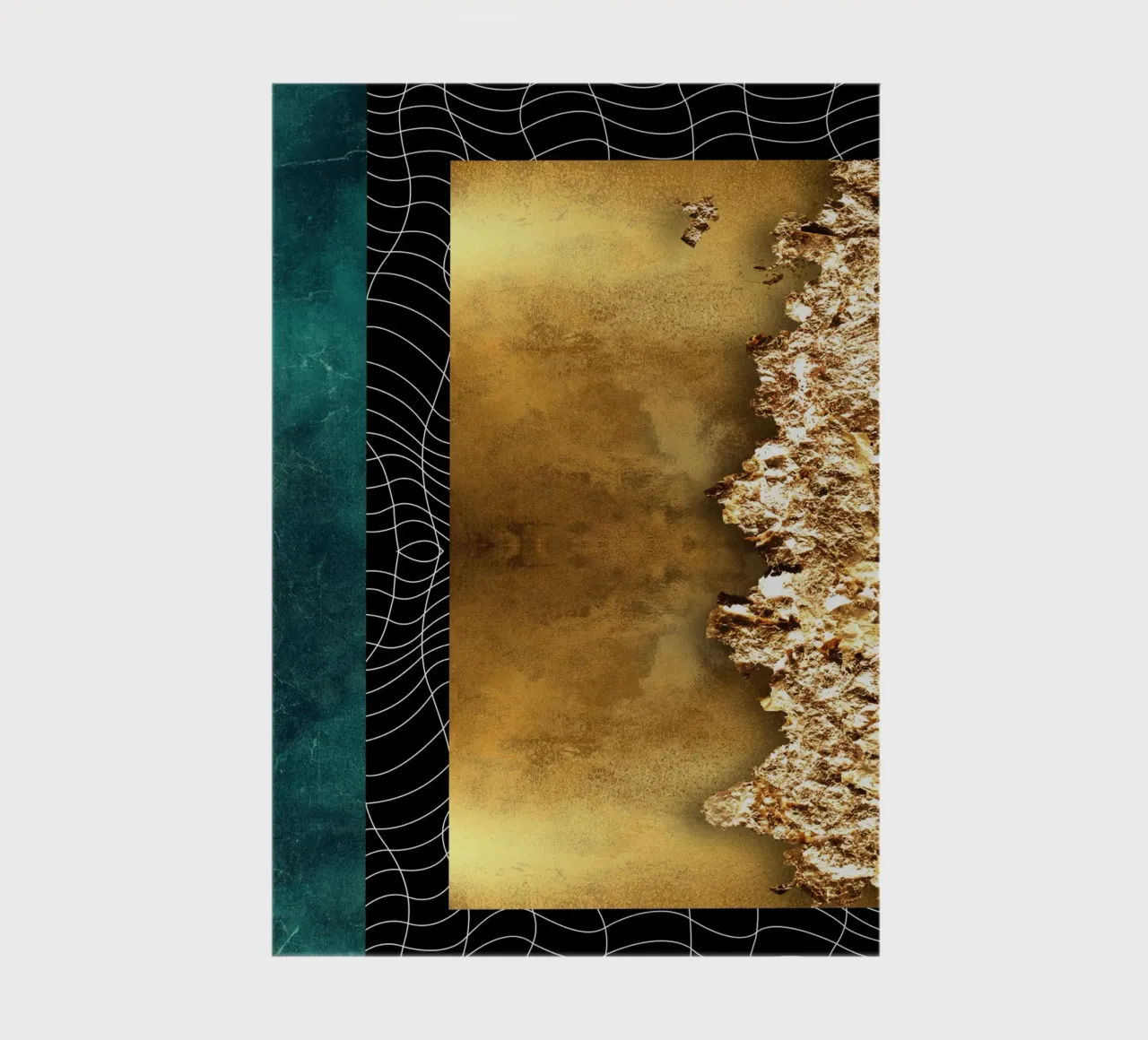 abstract geometric white lines notebook by vintageshop