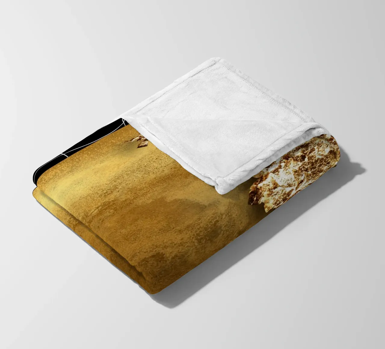 abstract geometric white lines coperta in pile da vintageshop