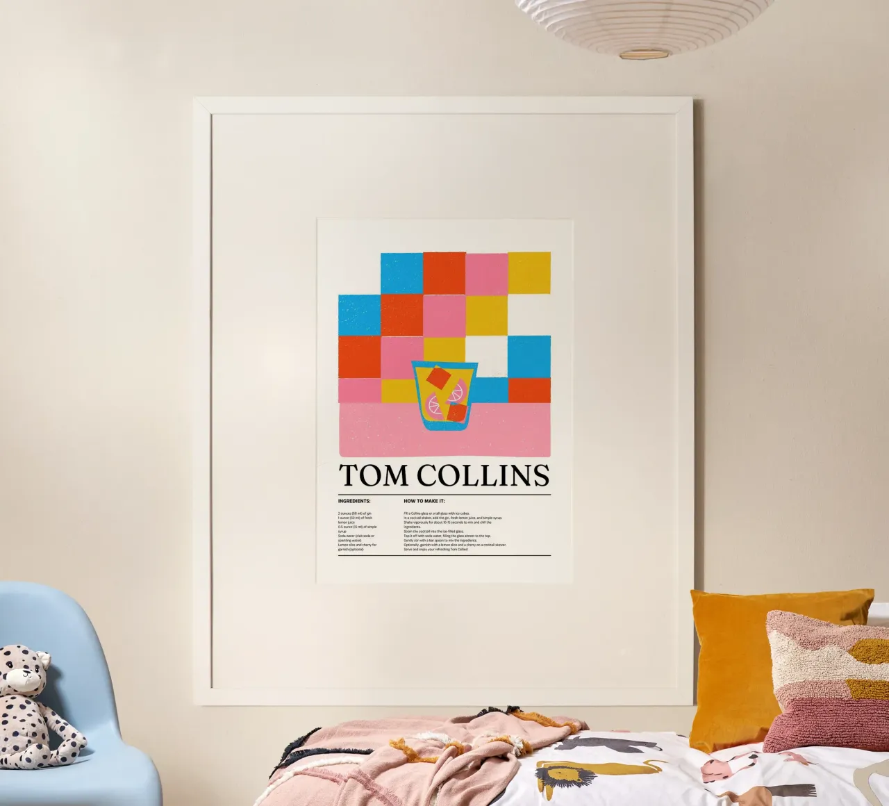 cocktail tom collins poster da E Cannon