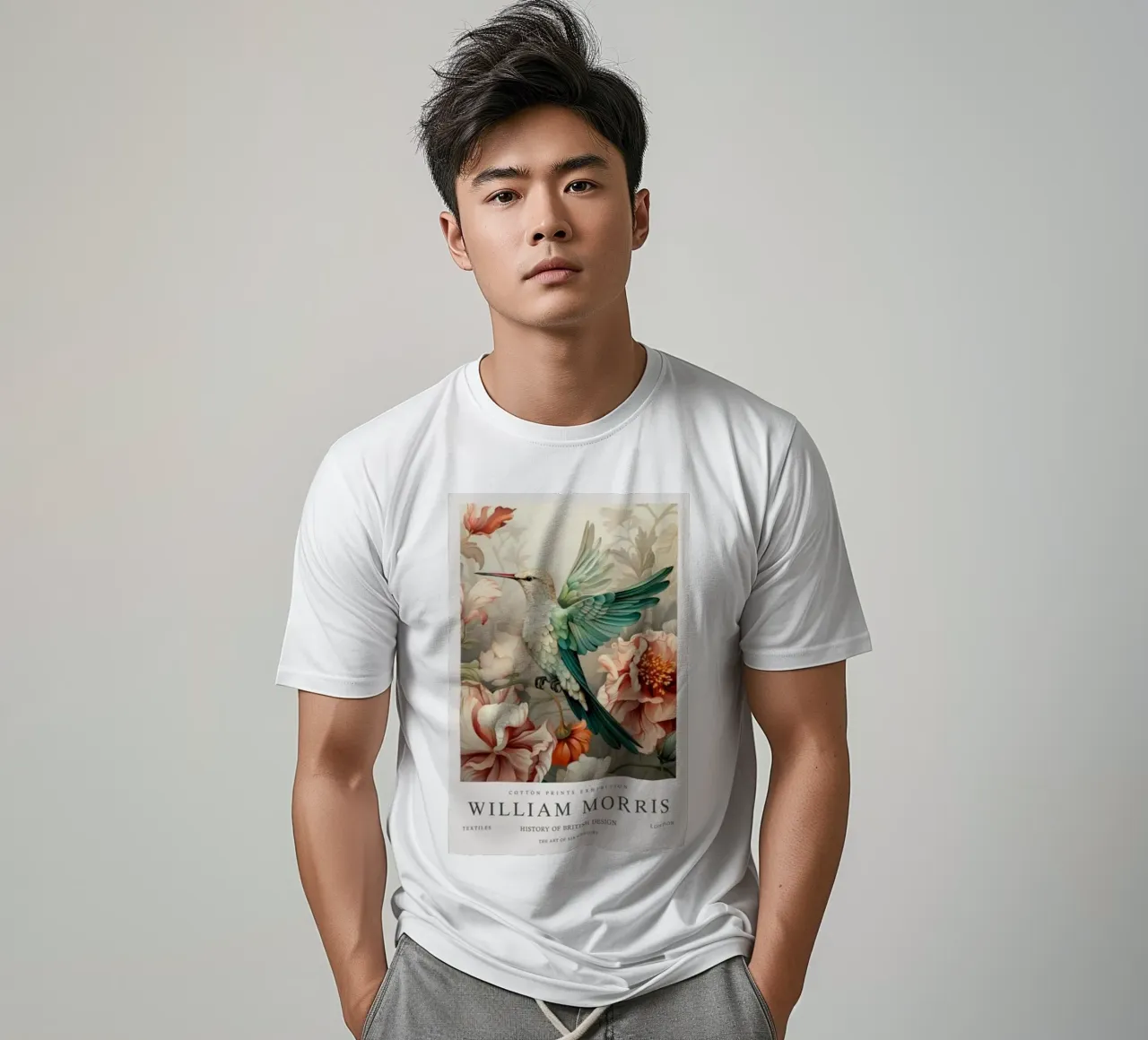 un colibrì che vola su un albero in fiore t-shirt da Ropech Shop