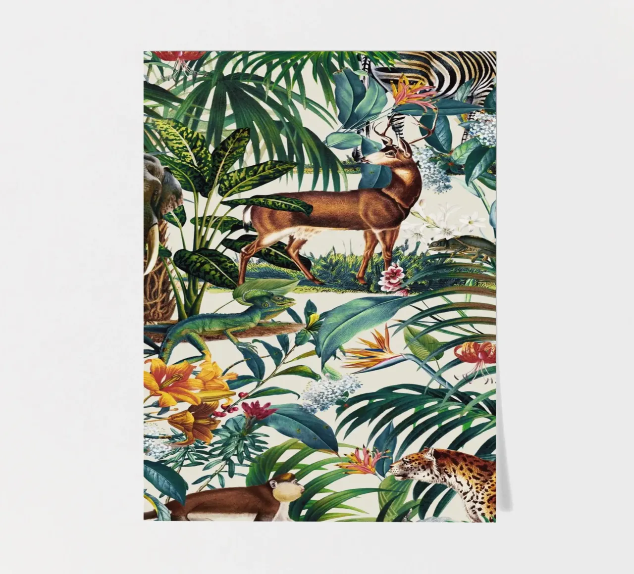 Floral And Animals Pattern III stickervel van burcukorkmazyurek