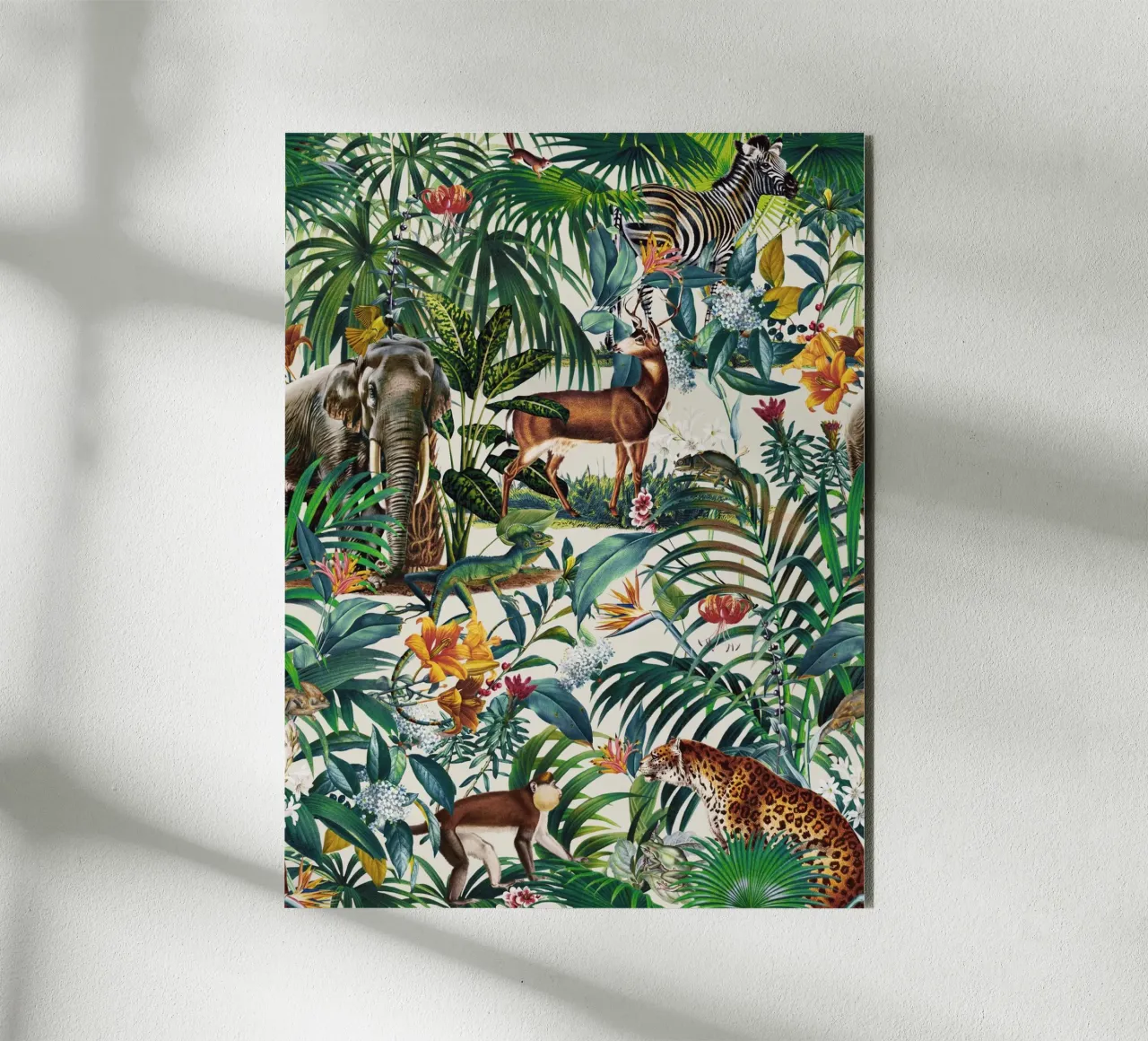 Floral And Animals Pattern III alluminio dibond da burcukorkmazyurek