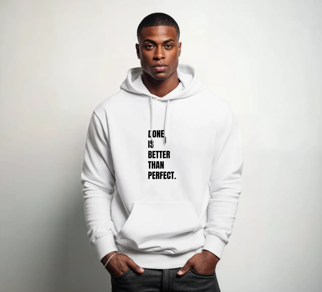 Done is better than perfect felpa con cappuccio da RB-Quotes