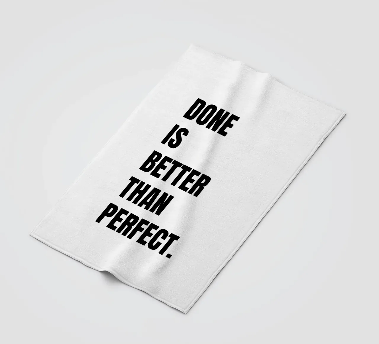 Done is better than perfect coperta in pile da RB-Quotes