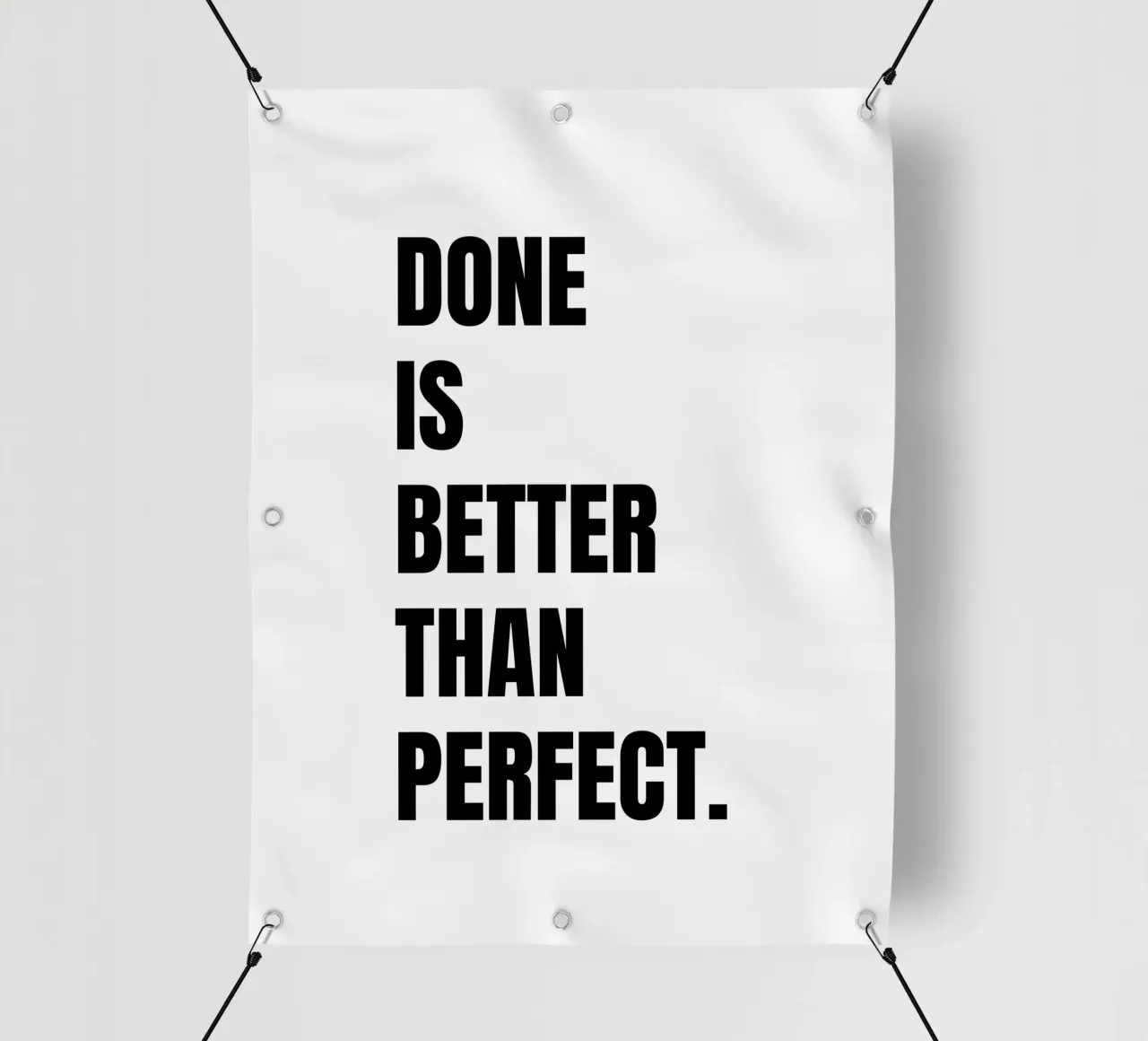 Done is better than perfect telo in pvc da RB-Quotes