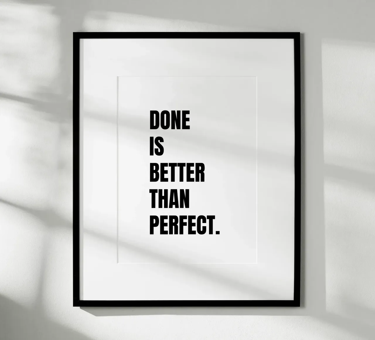 Done is better than perfect carta hahnemühle da RB-Quotes