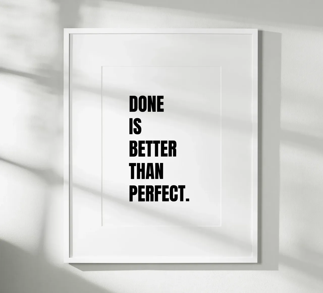 Done is better than perfect carta hahnemühle da RB-Quotes