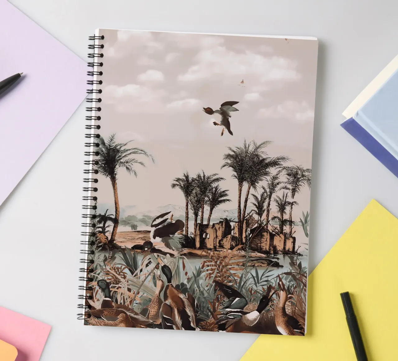 Duck Garden spiral notebook by burcukorkmazyurek