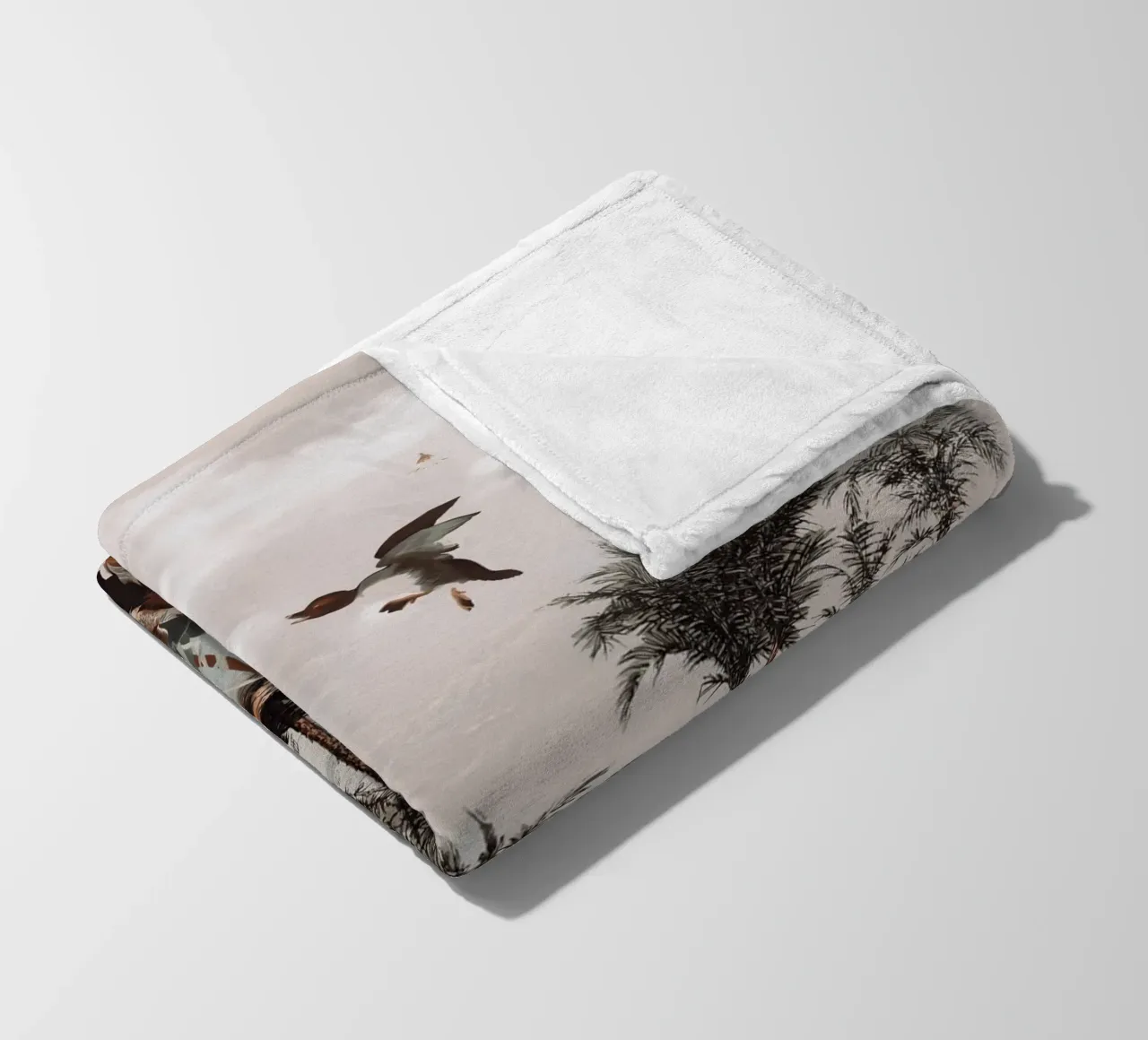 Duck Garden fleece blanket by burcukorkmazyurek