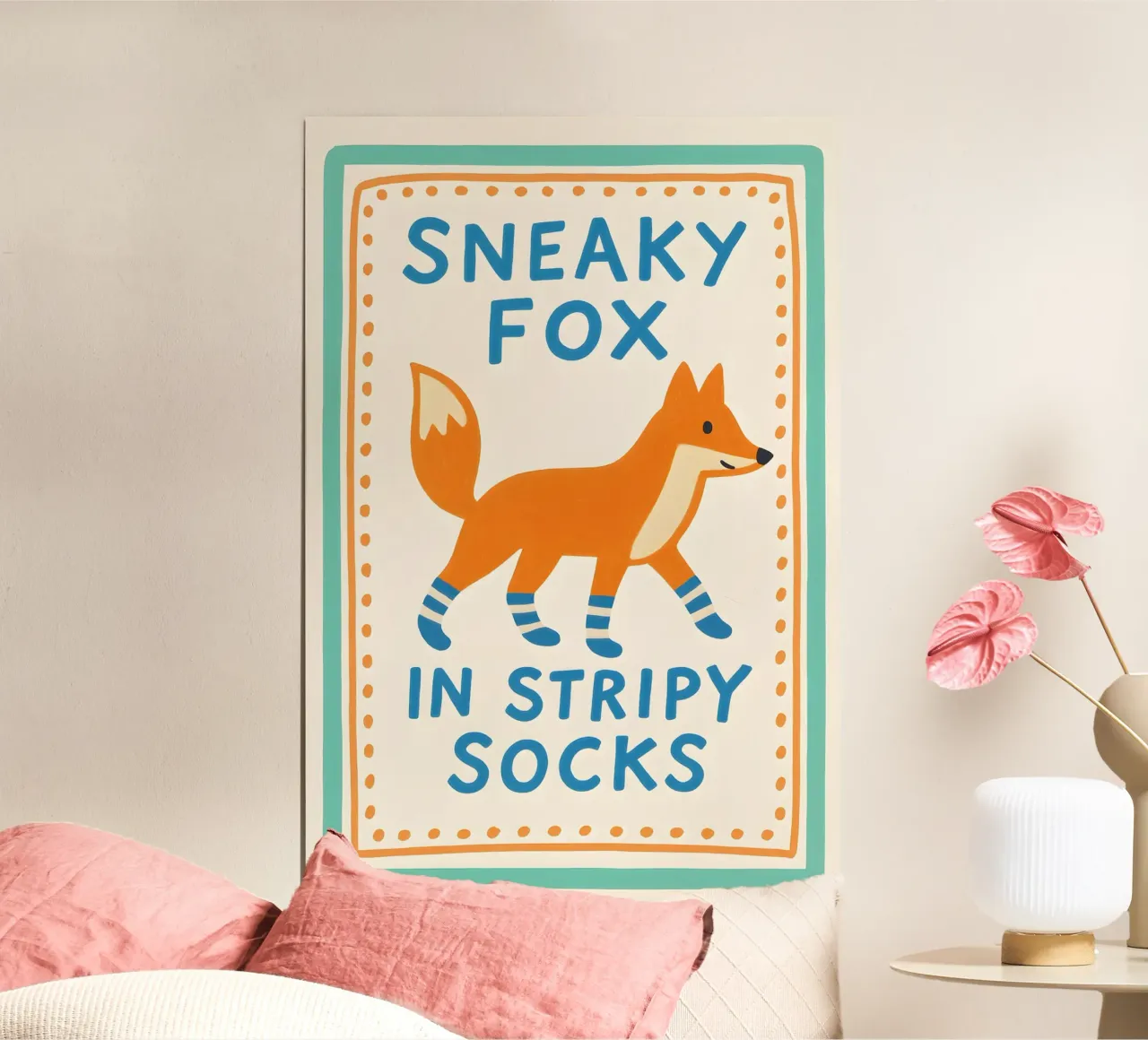 Sneaky Fox in Stripy Socks carta hahnemühle da LittleMieschiefs