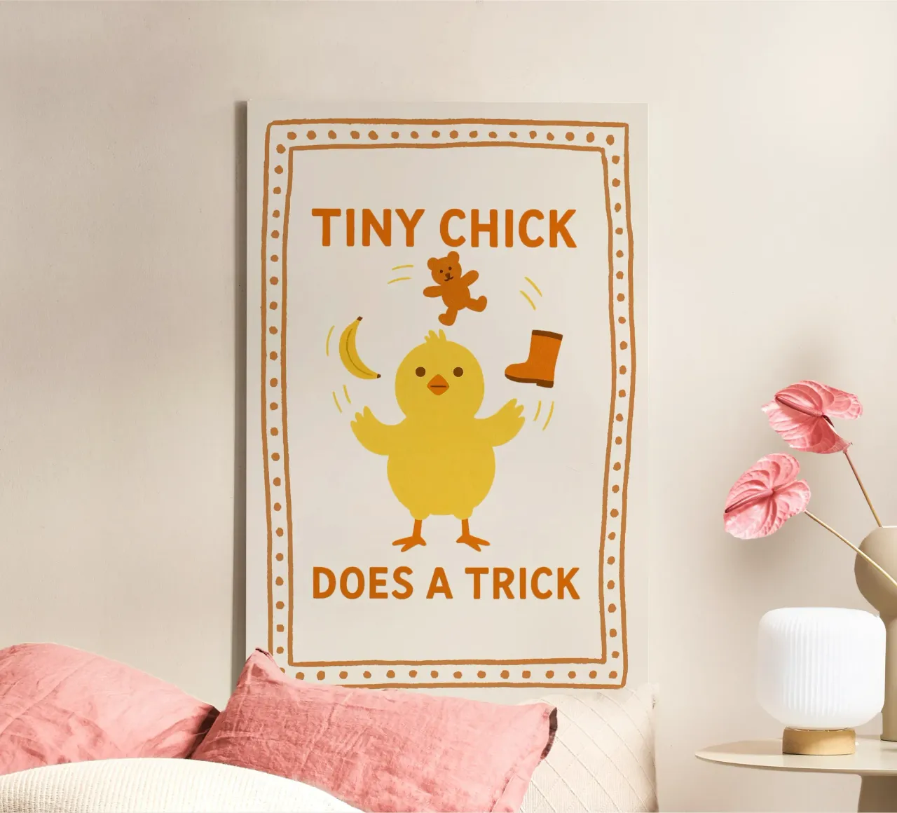 Tiny Chick Does a Trick tela da LittleMieschiefs