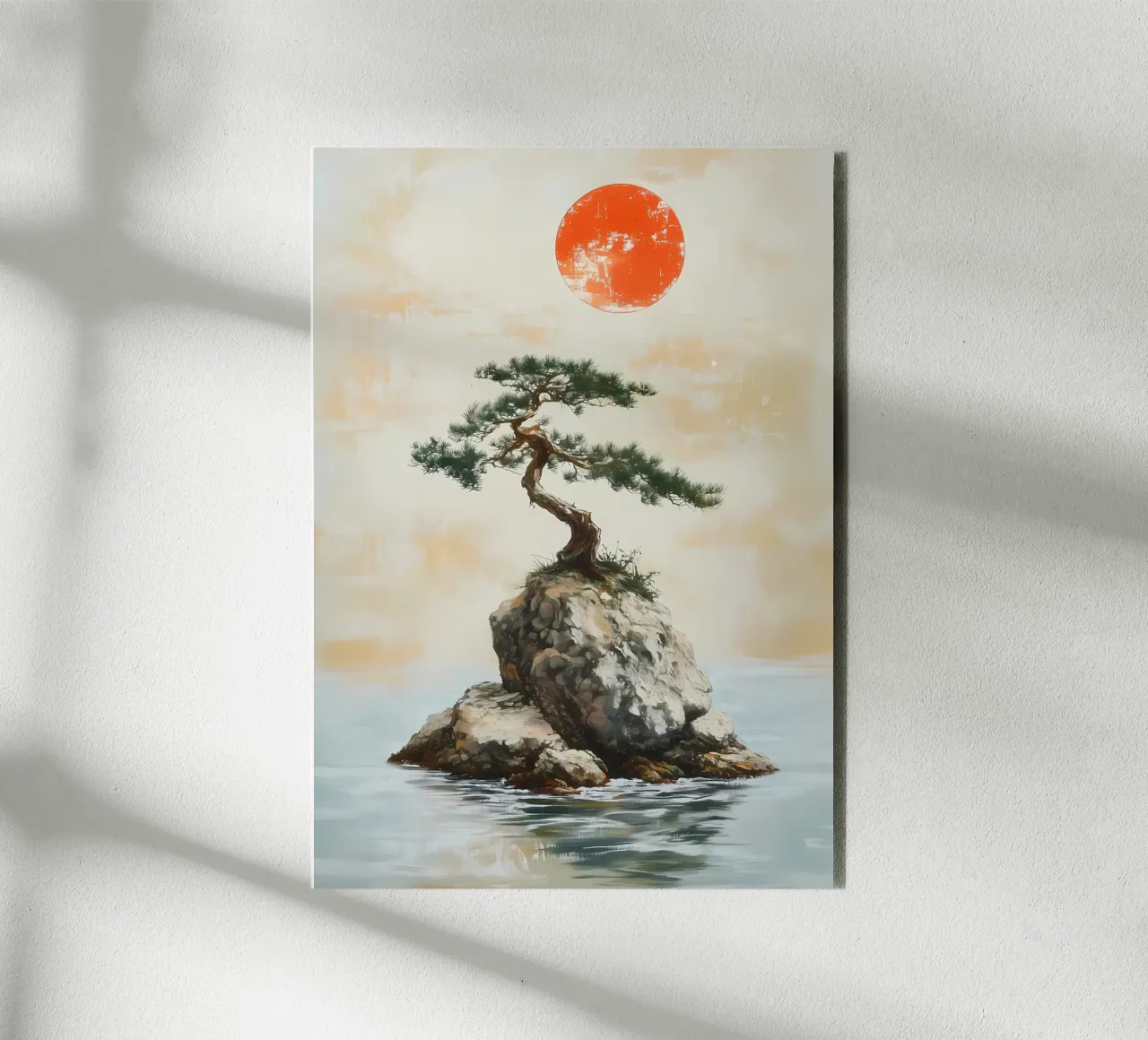 bonsai pine tree rock alluminio dibond da Patrick L Lord