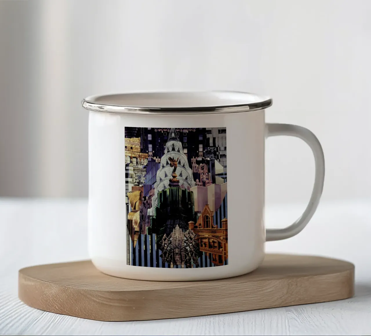 Upside Down, 1977 taza de esmalte de Gothans Papierwelten