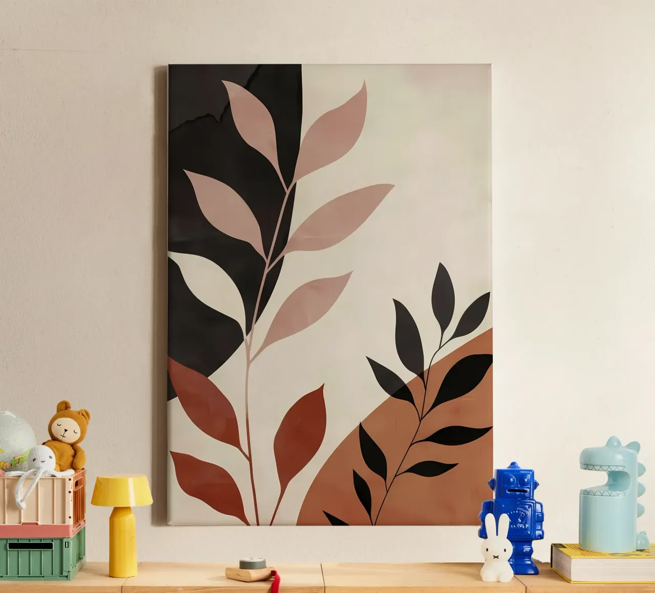 bladeren gebladerte botanisch canvas met Baklijst van Patrick L Lord
