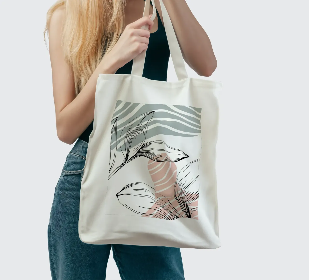 foglie piante botaniche borsa in juta da Patrick L Lord