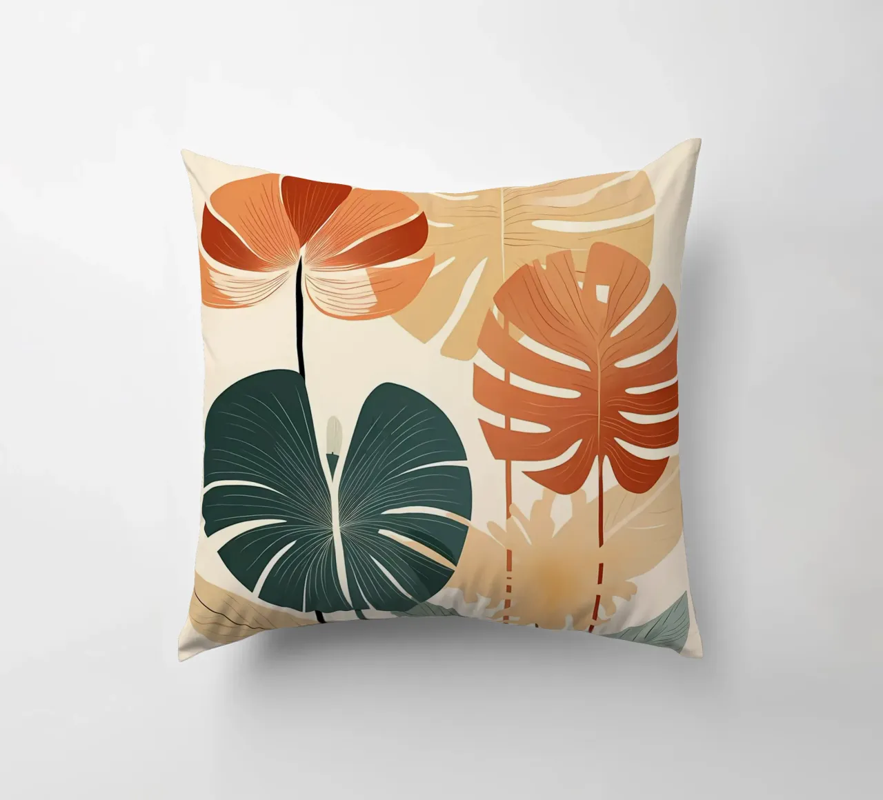foglie di monstera tropicale cuscino da Patrick L Lord