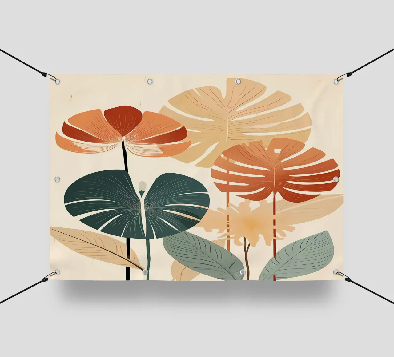foglie di monstera tropicale telo in pvc da Patrick L Lord